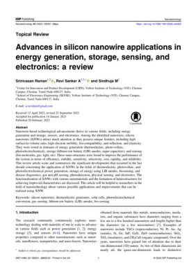 Silicon Nanowires Revolutionizing Energy Storage and High-Performance Electronics!