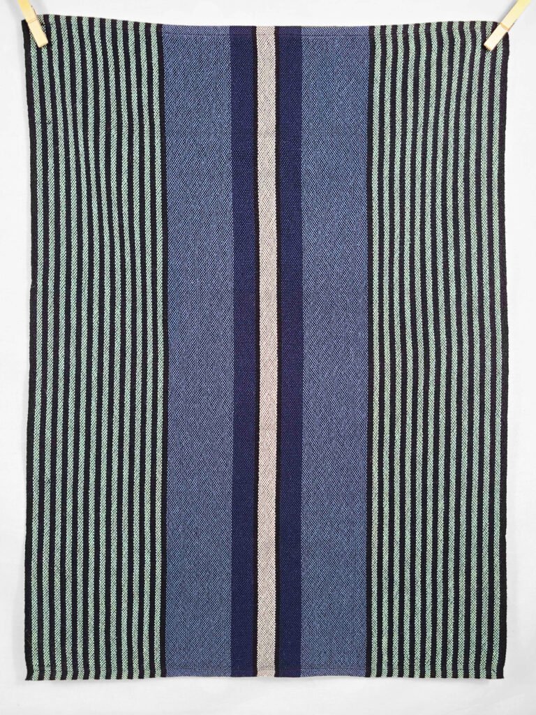 Signature Stripes Tea Towel in Aegean