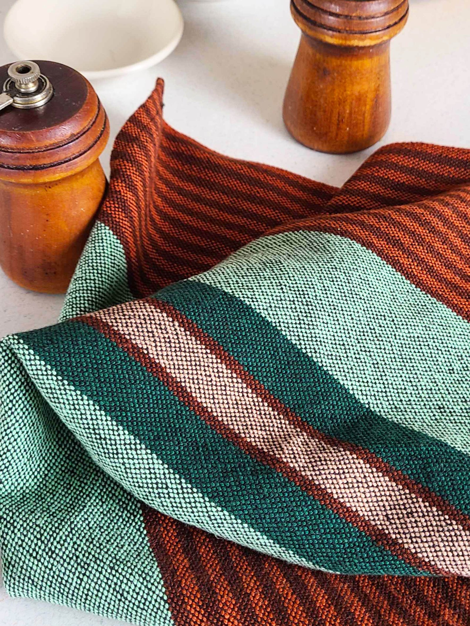 Signature Stripes Tea Towel in Mint Chocolate Chip - Image 5