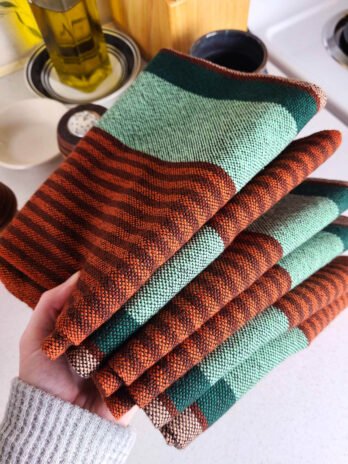Signature Stripes Tea Towel in Mint Chocolate Chip