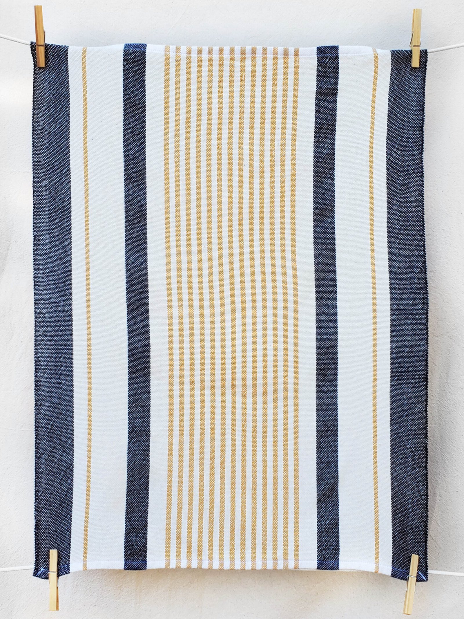 Handwoven Cotton Tea Towel in Nautical