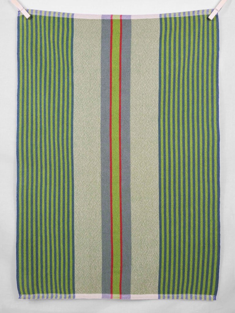 Signature Stripes Tea Towel in Pistachio