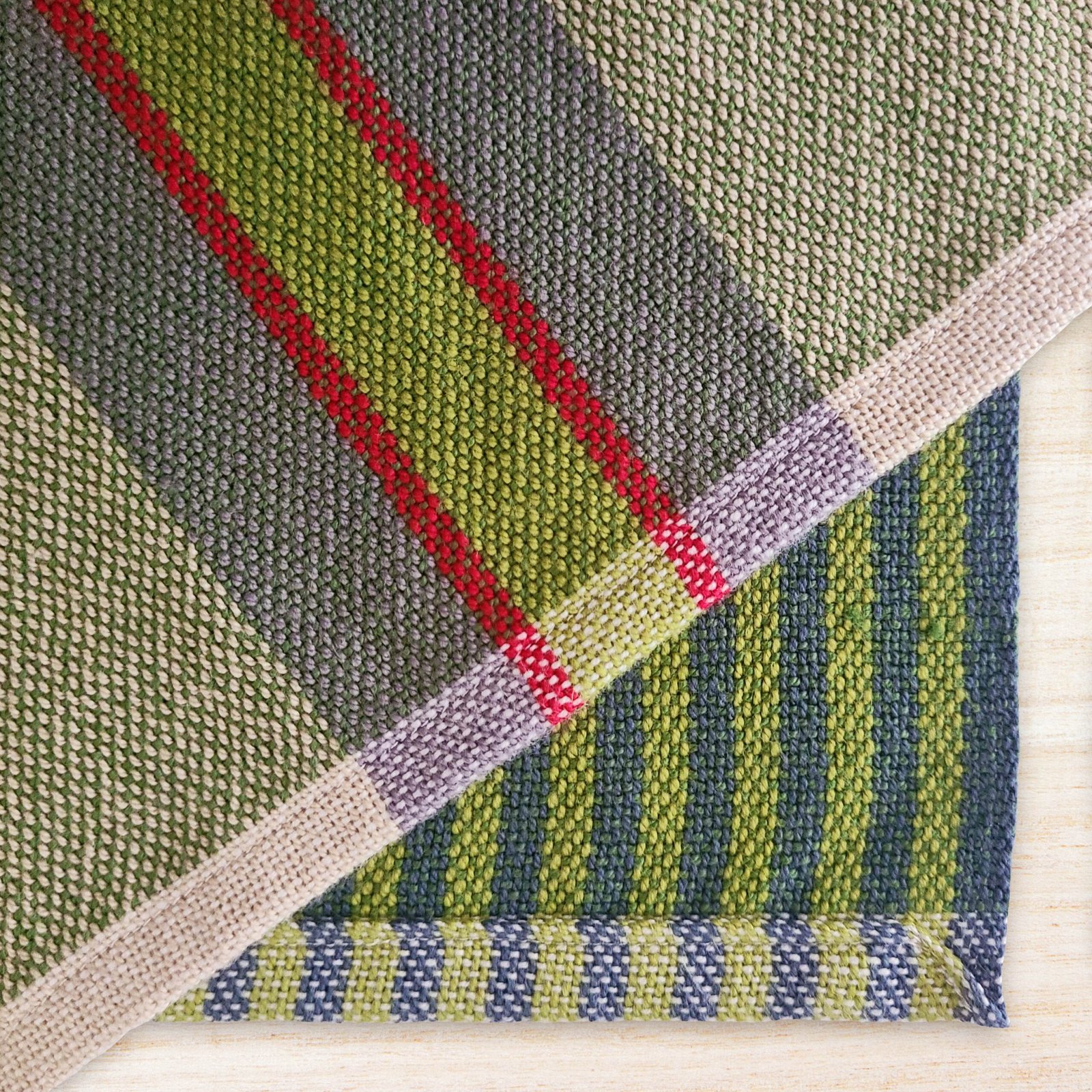 Signature Stripes Tea Towel in Pistachio - Image 6
