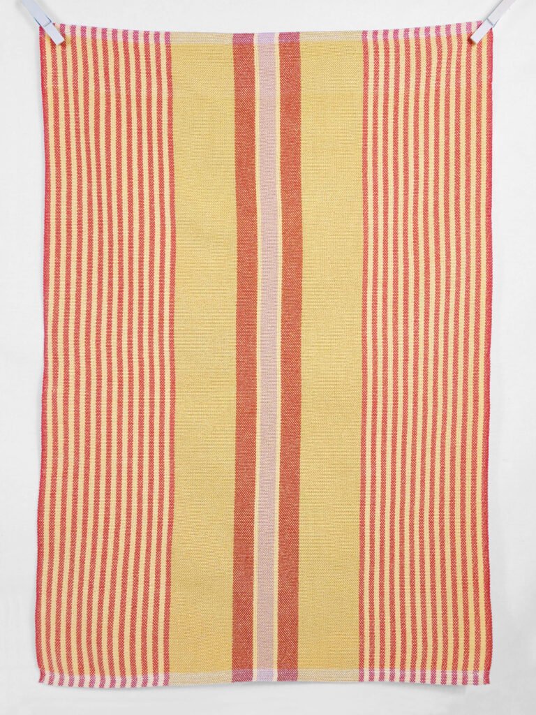 Signature Stripes Tea Towel in Sunshine