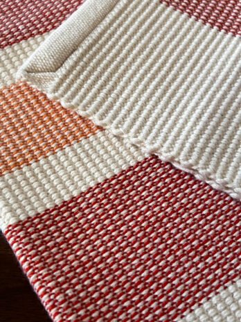 Summer Creamsicle Striped Table Runner