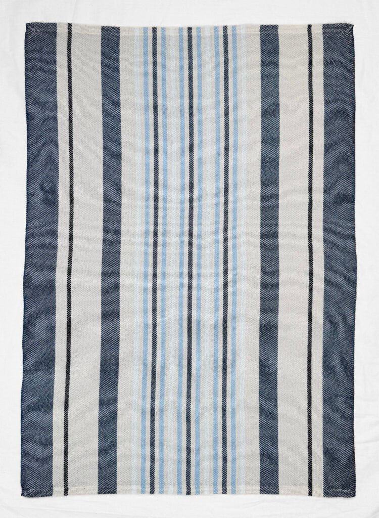 Handwoven Cotton Tea Towel in Summer Showers