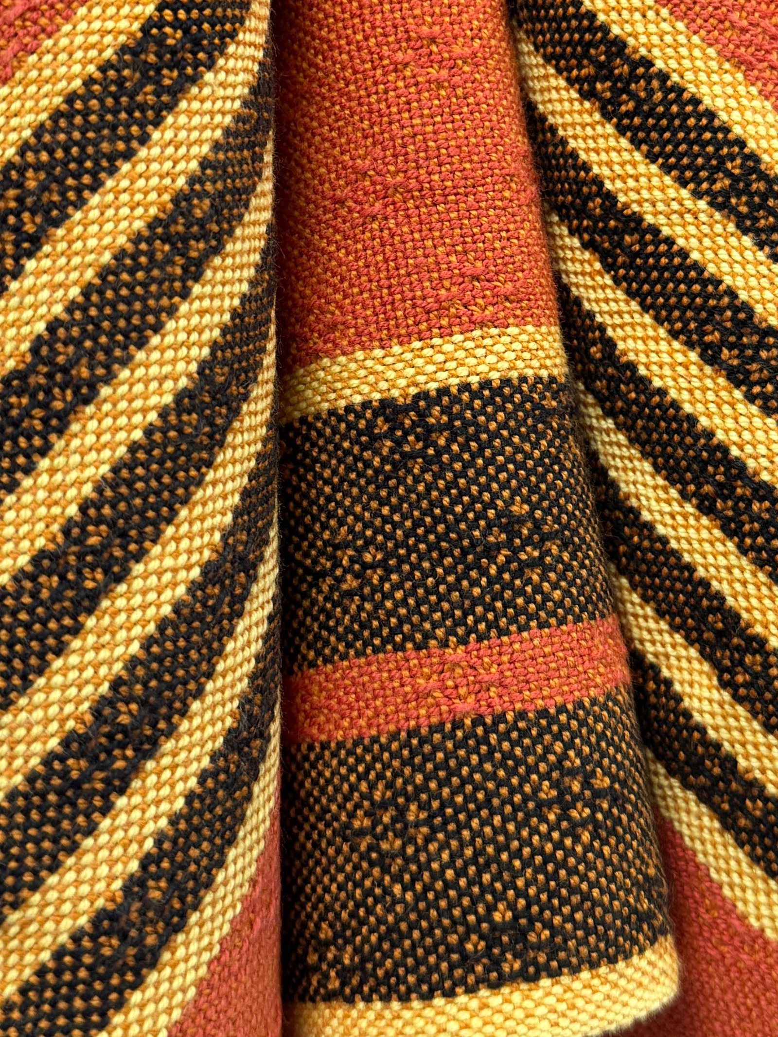draped halloween striped tea towels