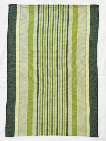 Handwoven Cotton Tea Towel in Verdant Greeen